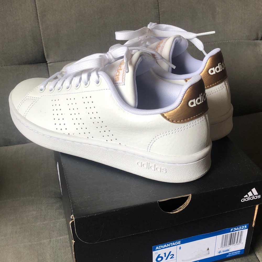 Gold Adidas Advantage Sneakers